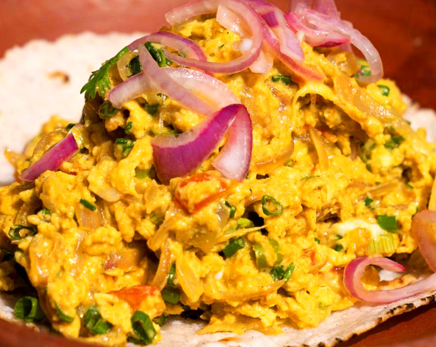 Spicy Scrambled Roti