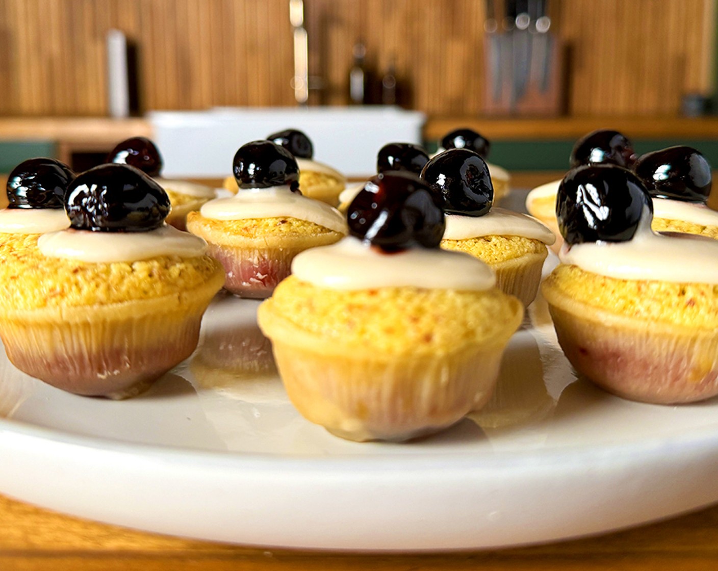 step 17 Cover the top of each tart with icing and Glace Cherries (6).